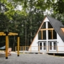 Modern Elegance in a Triangular Haven: Luxury A-Frame