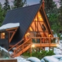 Modern A-Frame Cabin Idea with a Magnificent View in Nature
